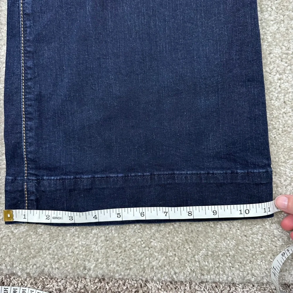 American Eagle Y2k Trouser Jeans Womens 6 Dark Wash Wide Leg Flare Denim Indigo